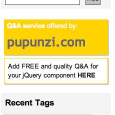 Add FREE and quality Q&A for your jQuery component HERE